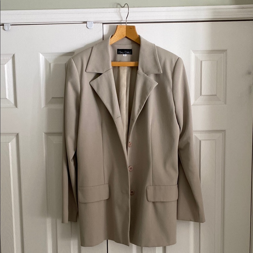 LTS/Tall Girl Tan Tailored Blazer